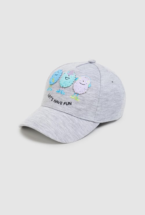 Boys Monster Applique Baseball Cap