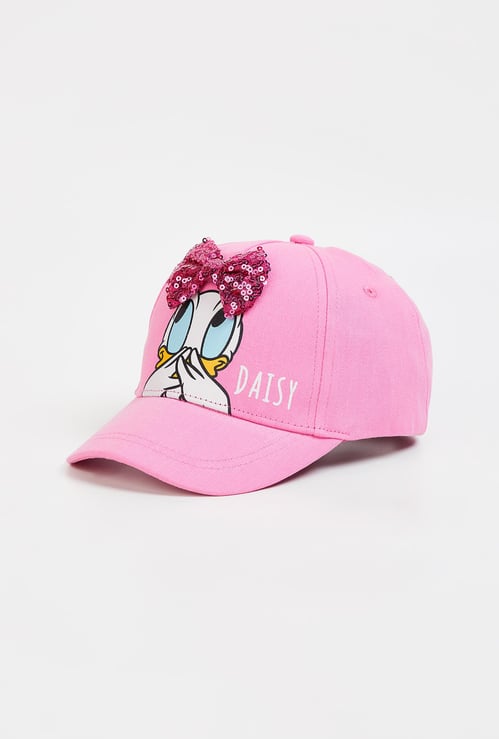 Girls Daisy Duck Print Baseball Cap