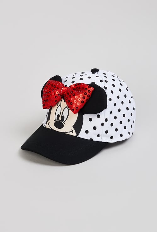 Girls Mickey Mouse Print Baseball Cap