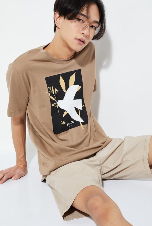 URB_N Men Slim Fit Graphic Printed T-shirt