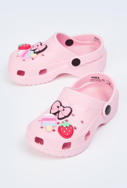 Girls Charm-Detailed Clogs