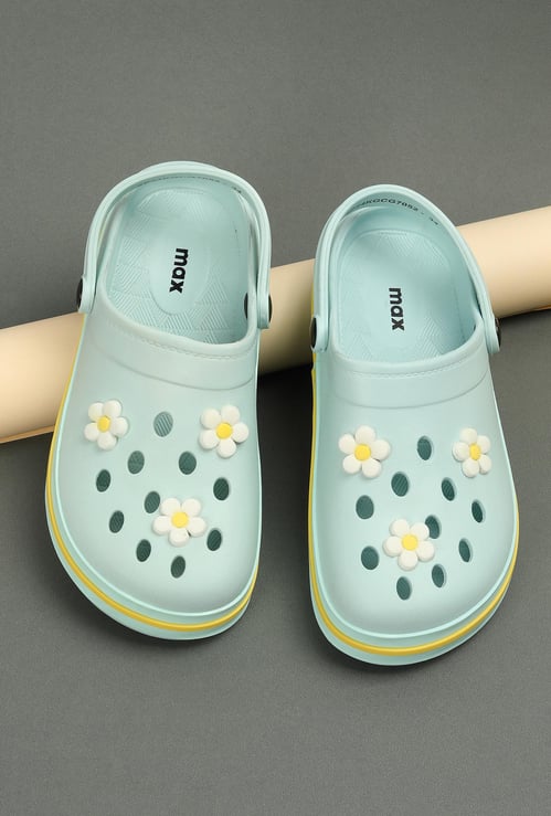 Girls Charm-Detailed Clogs