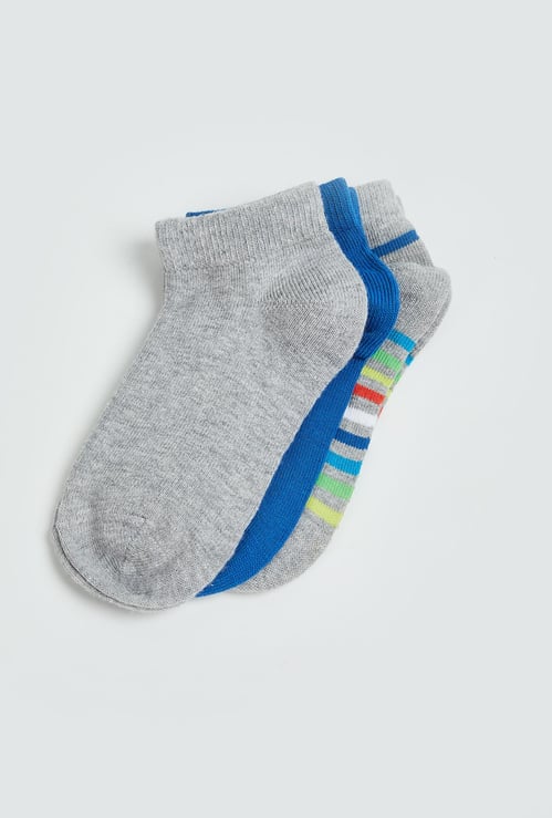 Boys Assorted Ankle-Length Socks - Pack of 3