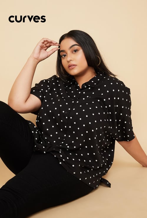 Women Polka Dot Printed Shirt