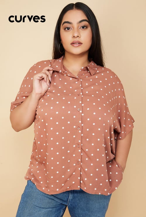 Women Polka Dot Printed Shirt