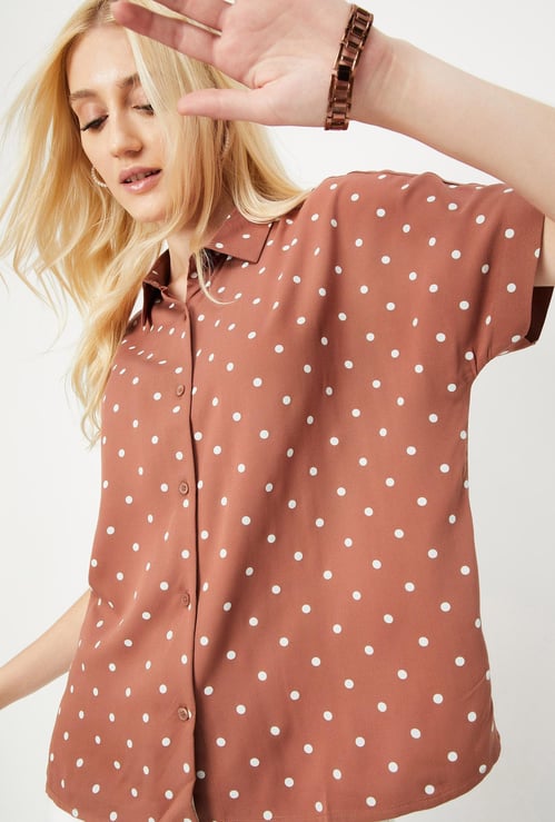 Women Polka Dot Printed Shirt