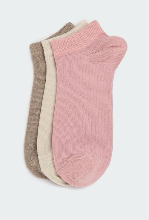 Women Solid Ankle Length Socks - Pack of 3