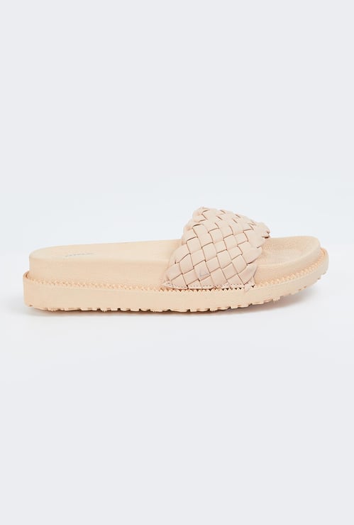 Women Braided Strap Wash & Wear Sliders