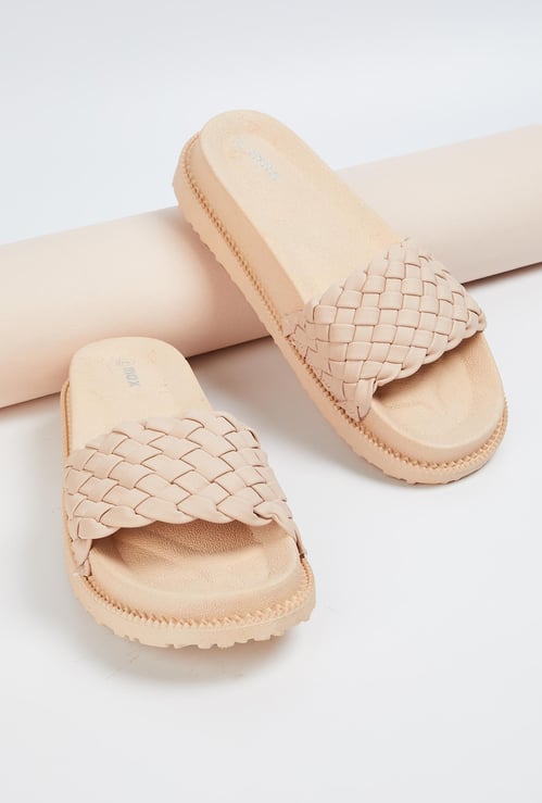 Women Braided Strap Wash & Wear Sliders