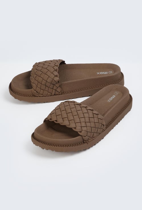 Women Braided Strap Wash & Wear Sliders