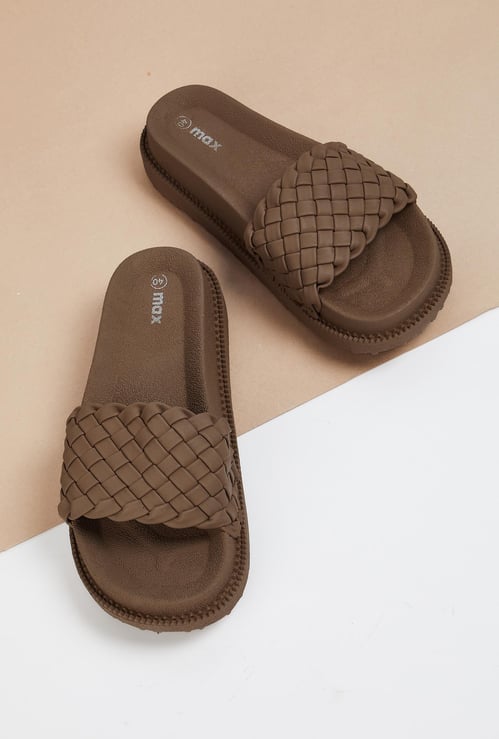 Women Braided Strap Wash & Wear Sliders