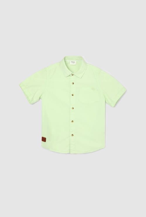 Boys Solid Casual Shirt