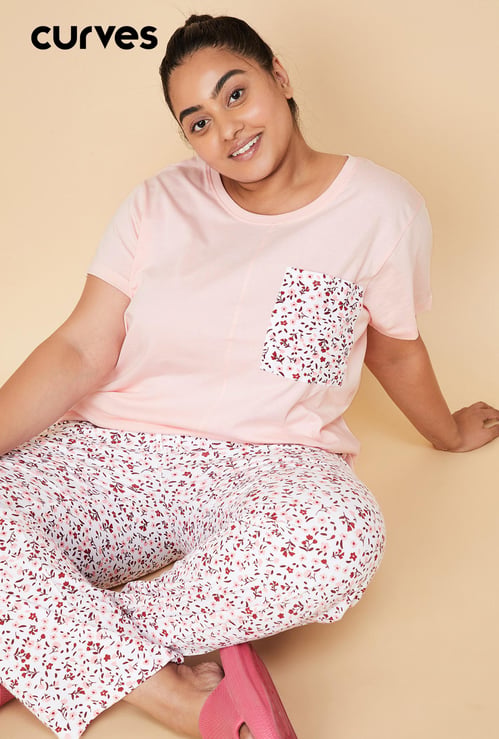 Women Floral Printed PJ Set
