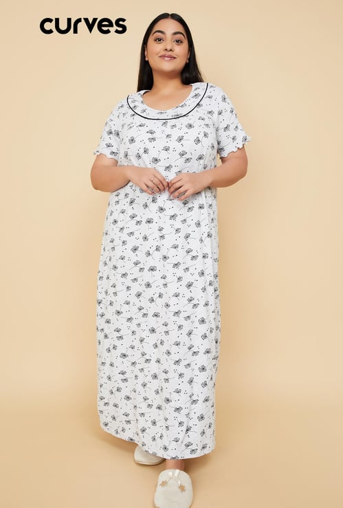 Women Floral Printed Nightgown