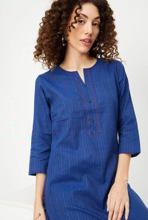 Women Striped Straight Kurta