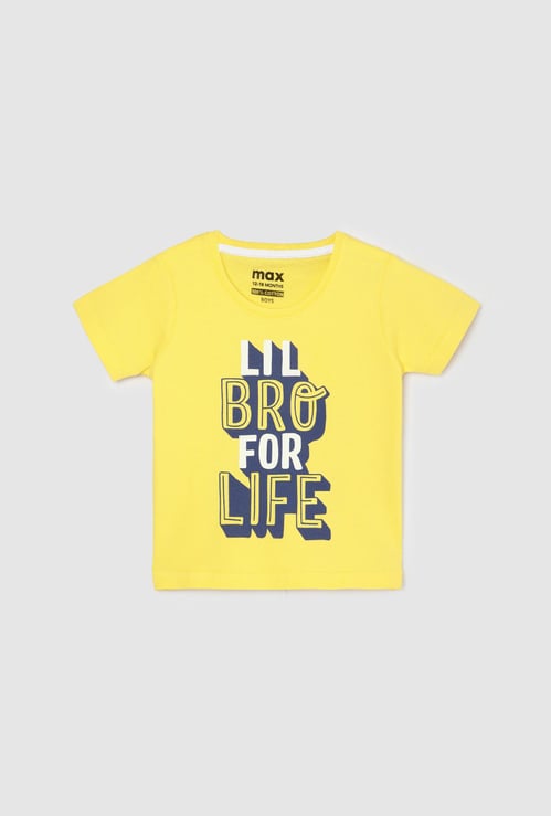 Boys Typographic Printed T-shirt