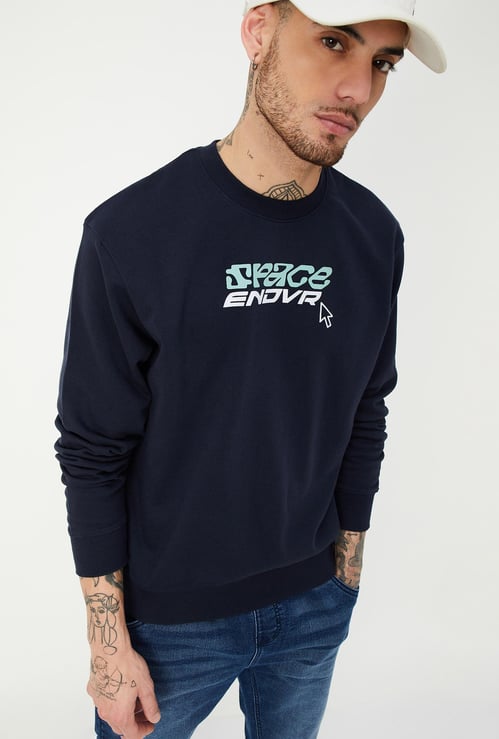 Men Typographic Printed Sweatshirt