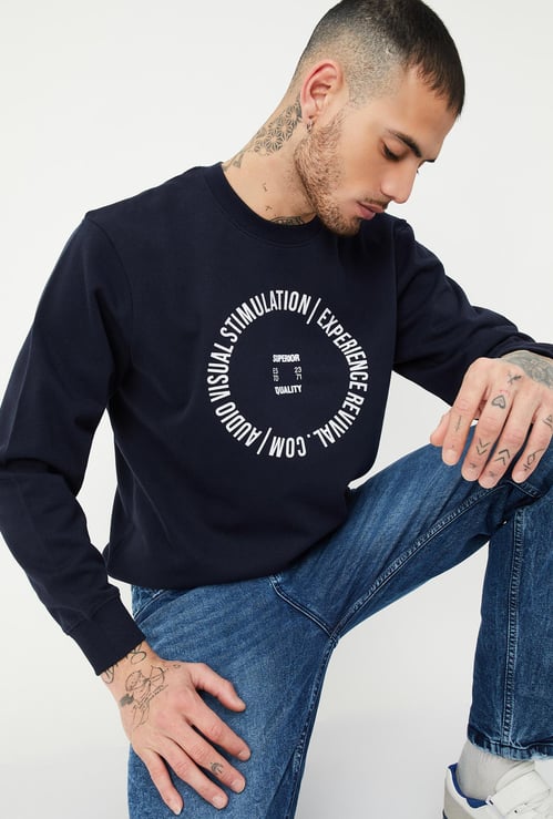 Men Typographic Printed Sweatshirt