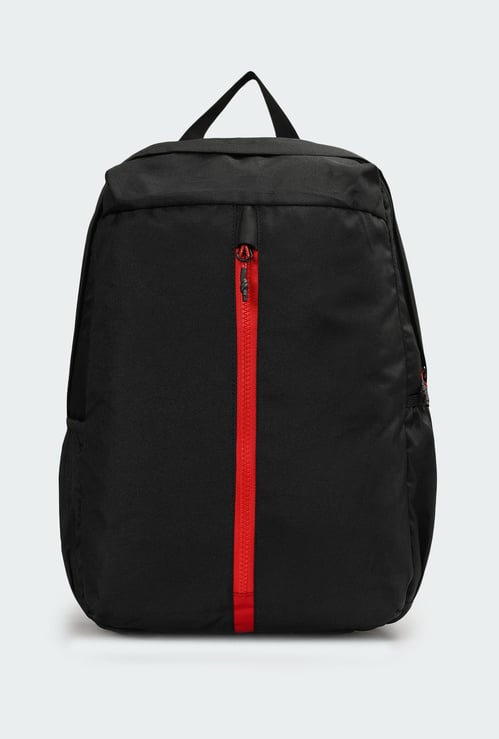 Men Solid Zip-Around Backpack