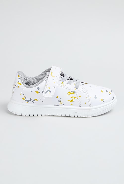 Boys Printed Velcro Strap Sneakers