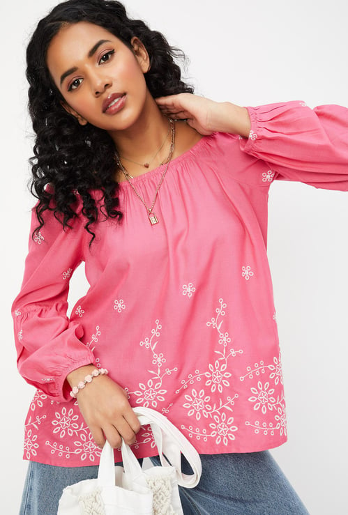 Women Embroidered Boho Tunic