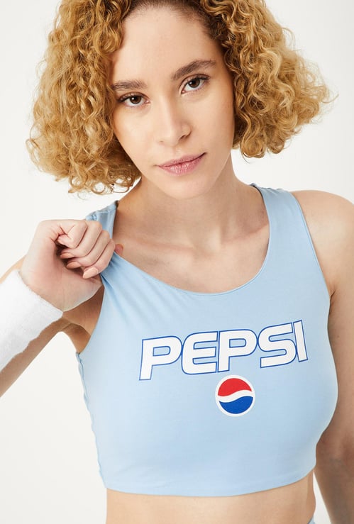 Women Printed Cropped Tank Top