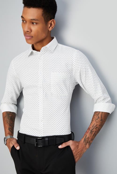 Men Slim Fit Printed Formal Shirt