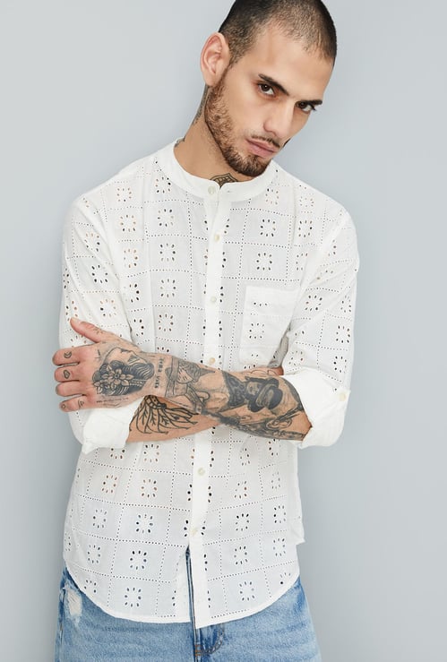 Men Schiffli Short Kurta