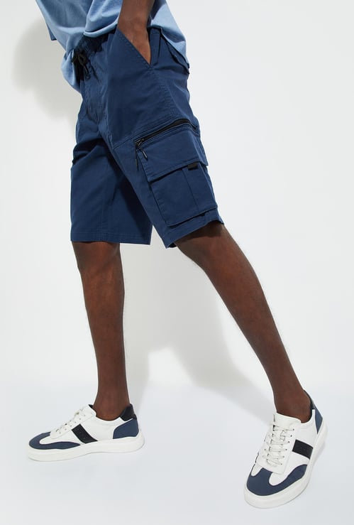 URB_N Men Solid Cargo Shorts