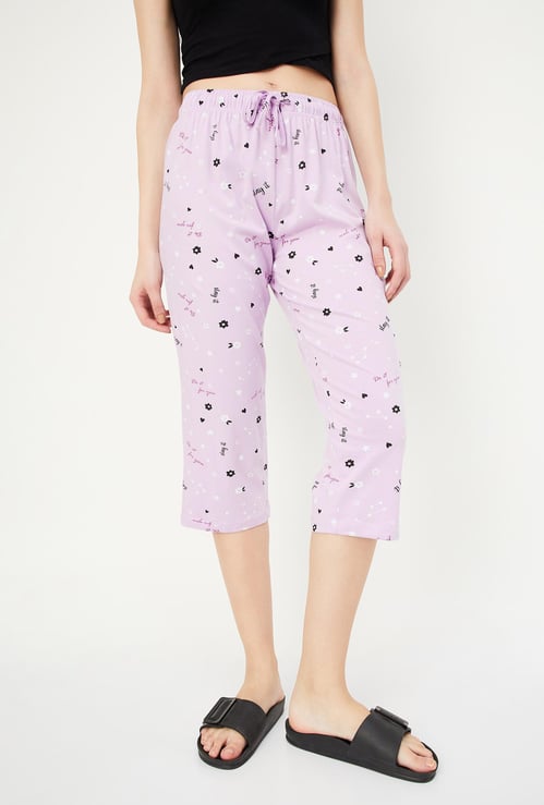 Women Printed Knit Capris