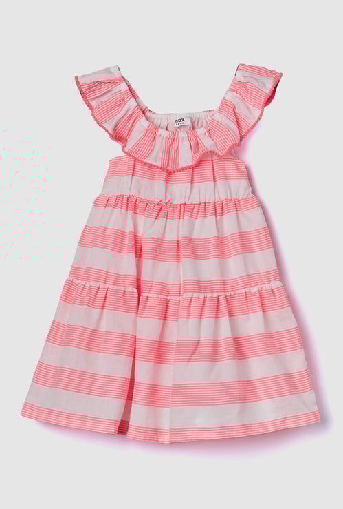 Girls Striped A-line Dress