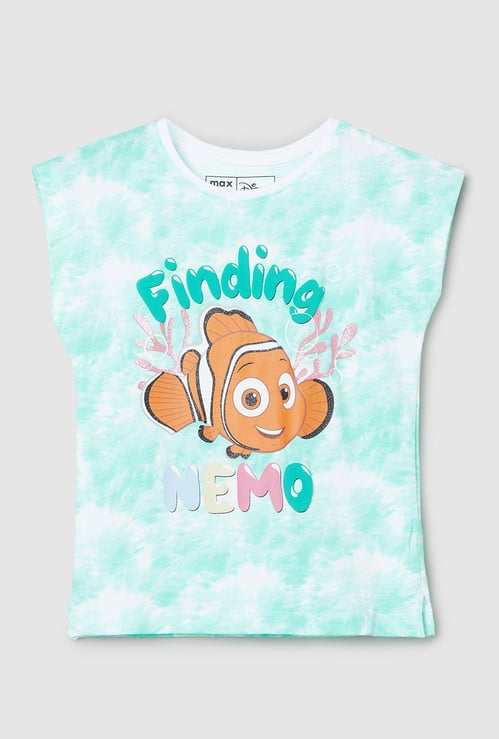 Girls Finding Nemo Printed Sleeveless T-shirt