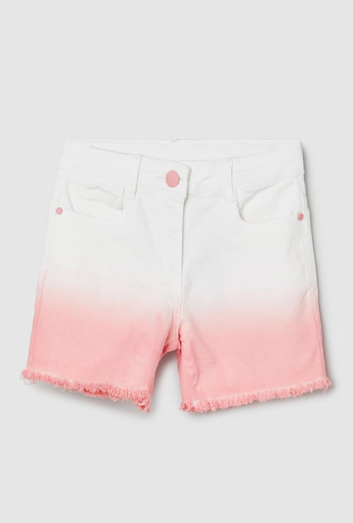 Girls Ombre Denim Shorts