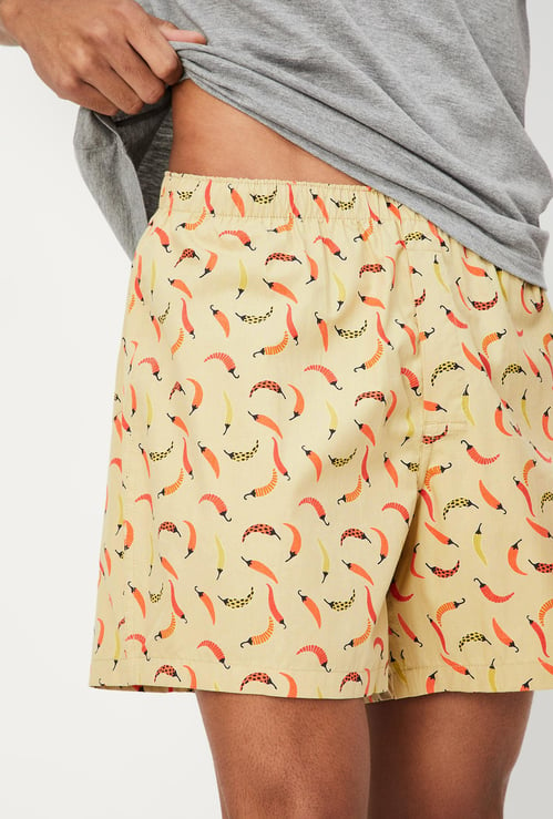 Men Printed Elasticated Boxers