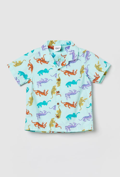 Boys Printed Resort Collar Shirt