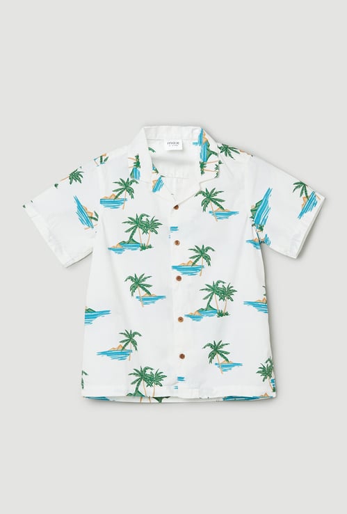 Boys Printed Resort Collar Shirt