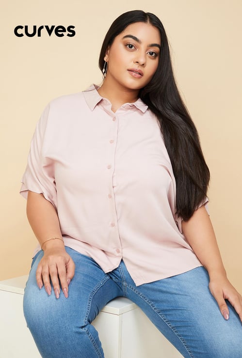 Women Solid Extended Sleeves Shirt