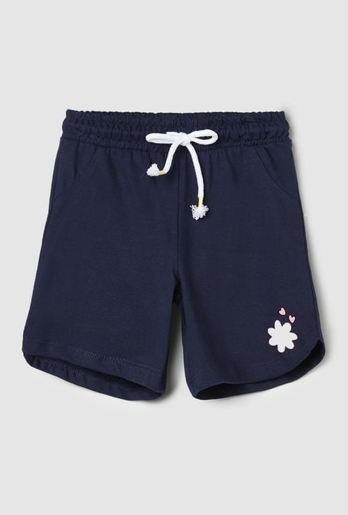 Girls Solid Knit Shorts