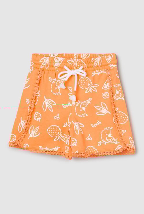 Girls All-Over Printed Shorts