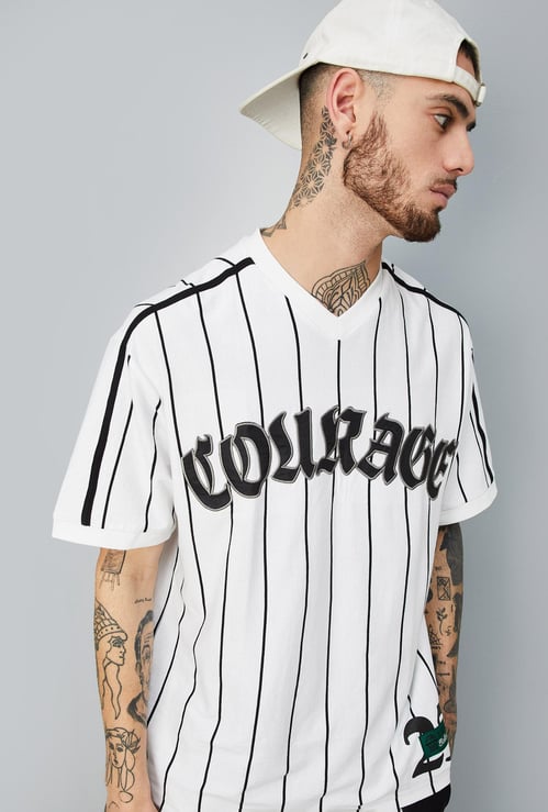 Men Striped Oversized T-shirt