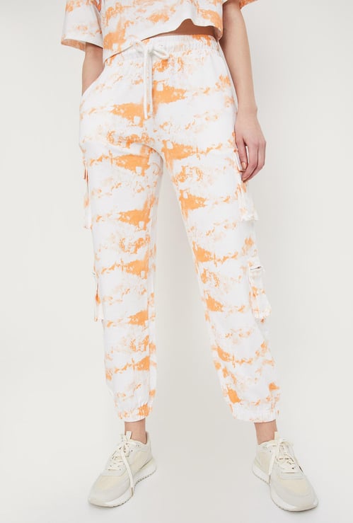 Women Tie & Dye Cargo Joggers