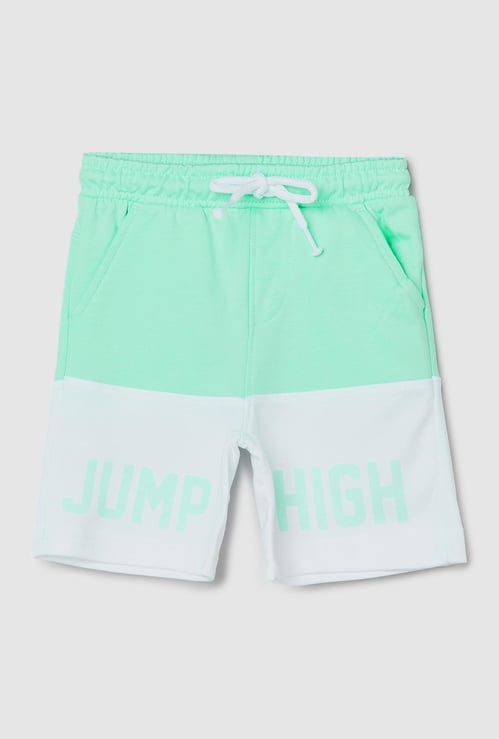 Boys Colourblock Knit Shorts
