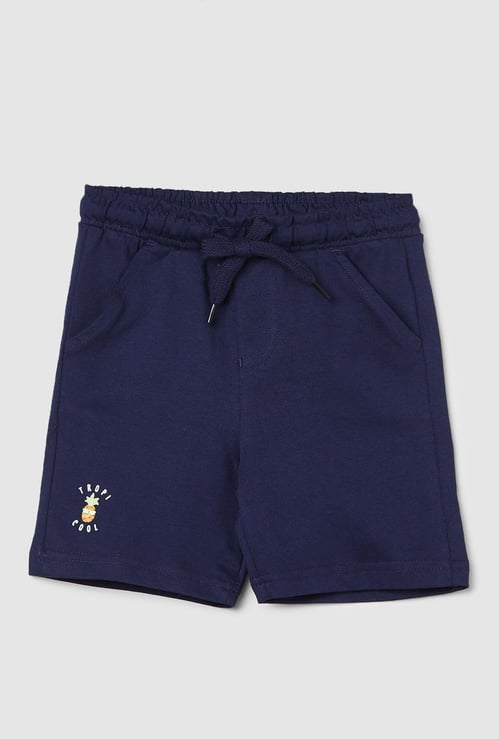 Boys Solid Knit Shorts