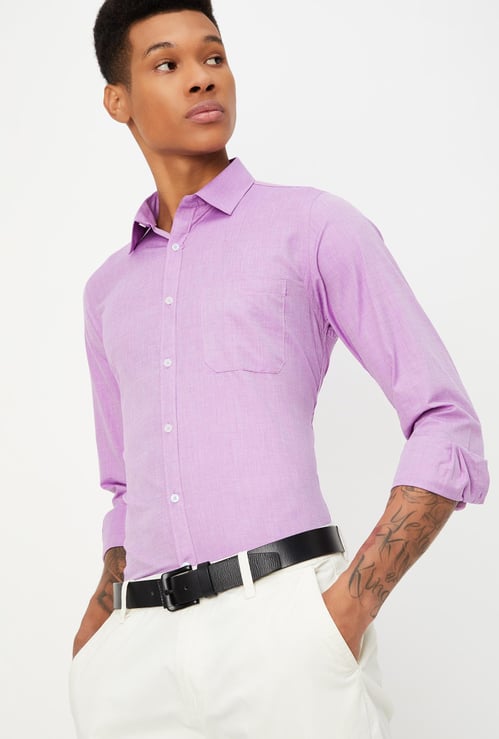 Men Regular Fit Solid Formal Shirt