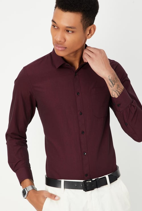 Men Regular Fit Solid Formal Shirt