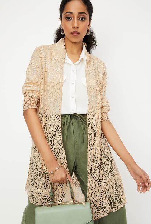 Women Lace Design Shrug