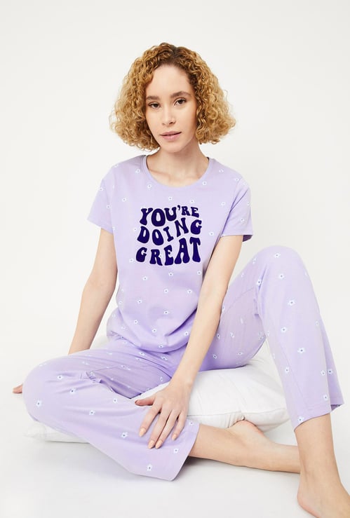 Women Printed PJ Set
