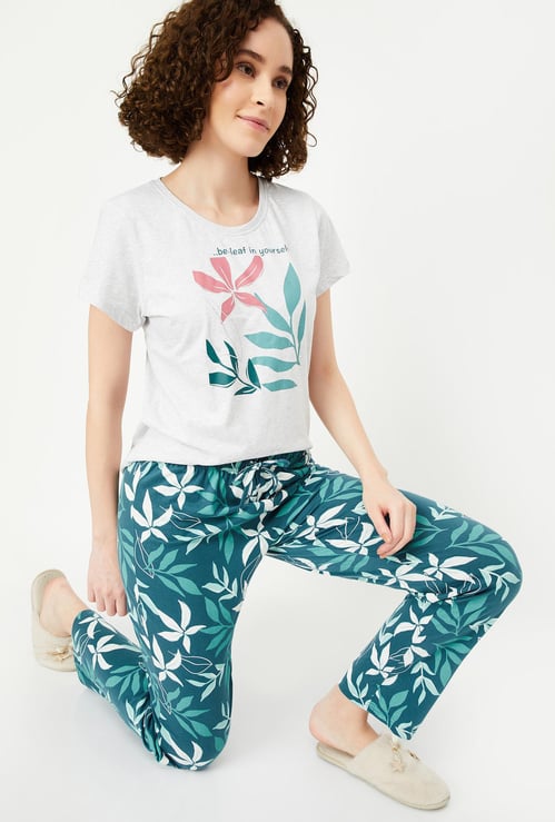 Women Printed PJ Set