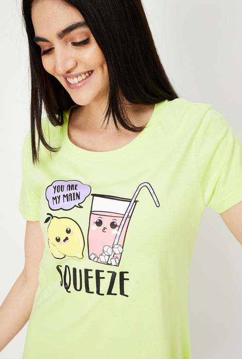 Women Graphic Printed Nightdress