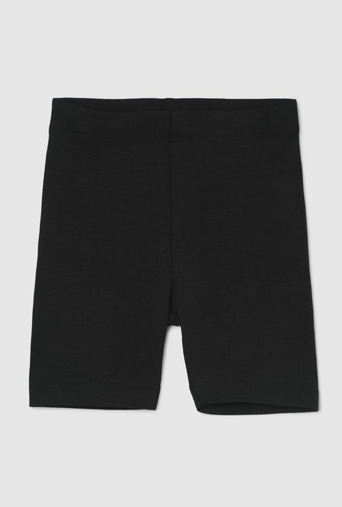 Girls Solid Cycling Shorts